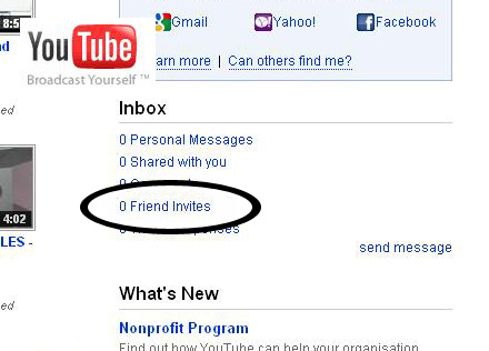 YouTube friend invites 3